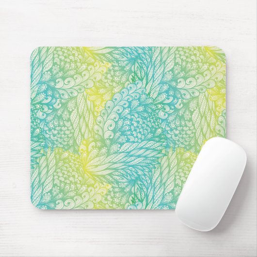 Vintag Gelb- und Blautöne Mousepad (Mit Mouse)