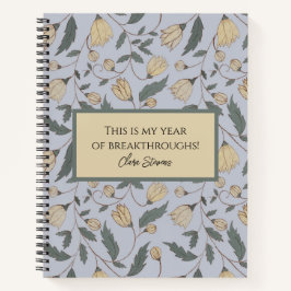 Vintag Gelb und grün, Illustriert Notizblock