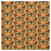 Vintag-Gelb- und Orangenschmetterling Gemustert Stoff (Muster)