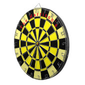 Vintag Gelb und Schwarz mit benutzerdefiniertem Te Dartscheibe (Vorderseite rechts)