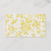 Vintag Gelbblume Visitenkarte (Rückseite)
