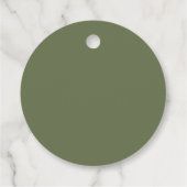 Vintag Gelbblütengrün rustikal Geschenkanhänger (Rückseite)