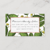 Vintag-Gelbblütenmuster Rabattkarte (Vorderseite)