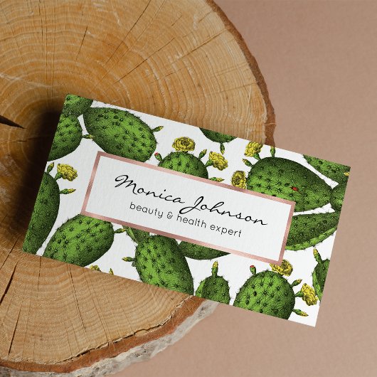 Vintag-Gelbblütenmuster Visitenkarte