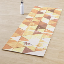 Vintag-gelbbraunes geometrisches Monogramm