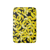 Vintag Gelbe Bananen: Schwarzer Hintergrund Badematte (Vorderseite Vertikal)