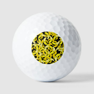 Vintag Gelbe Bananen: Schwarzer Hintergrund Golfball