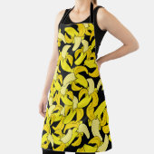 Vintag Gelbe Bananen: Schwarzer Hintergrund Schürze (InSitu)