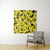Vintag Gelbe Bananen: Schwarzer Hintergrund Wandteppich (Beispiel)