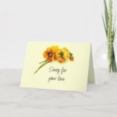 Vintag Gelbe Blume Sympathie Karte (Vorderseite)