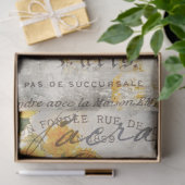 Vintag Gelbe Blumengrunge Ephemere Dekoupage Seidenpapier (Geschenk)