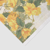 Vintag Gelbe Blumengrunge Ephemere Dekoupage Seidenpapier (Ausschnitt)
