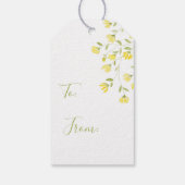 Vintag Gelbe Blüte Geschenkanhänger (Rückseite)