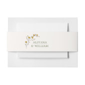 Vintag-Gelbe Blütenblüte Rustikale Hochzeit Einladungsbanderole (Vorderseite Beispiel)