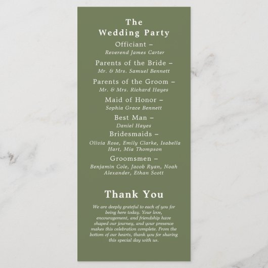 Vintag-Gelbe Blütenblüte Rustikale Hochzeit Programm (Rückseite)