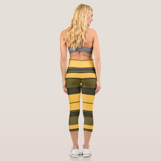 Vintag-Gelbe Capri-Leggings Capri Leggings (Rückseite)