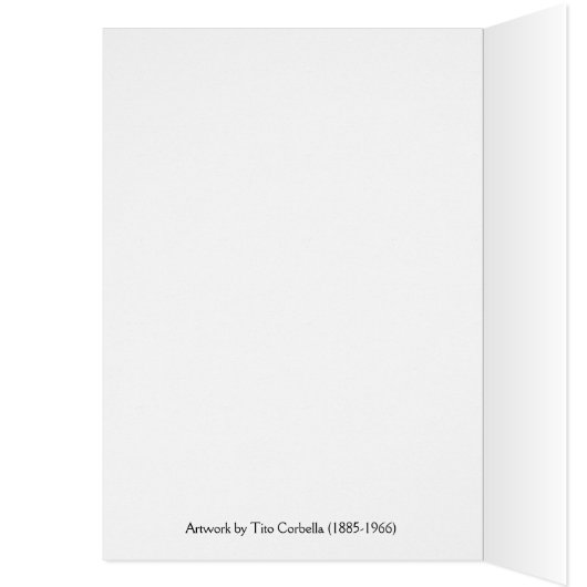 Vintag - Gelbe Dame mit Borzoi, (Innen (Links))