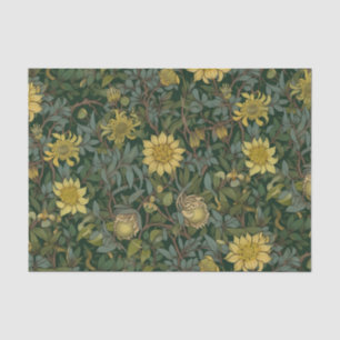 Vintag Gelbe Flora Seidenpapier