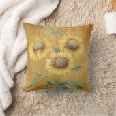 Vintag Gelbe Gaillardia Blume Kissen (Decke)