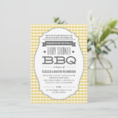 Vintag-gelbe GRILLEN neutrale Babydusche Einladung (Stehend Vorderseite)