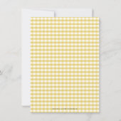 Vintag-gelbe GRILLEN neutrale Babydusche Einladung (Rückseite)