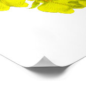 Vintag-Gelbe Orchideen-Blume Poster (Ecke)