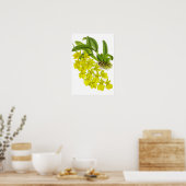 Vintag-Gelbe Orchideen-Blume Poster (Küche)