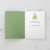 Vintag Gelbe Rose Blume Sister Karte (Innenseite)