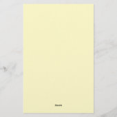 Vintag-Gelbe Rose Briefpapier (Rückseite)