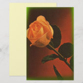 Vintag-Gelbe Rose Briefpapier (Vorne/Hinten)