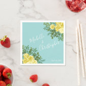Vintag Gelbe Rose Schöne Hochzeit Serviette (Beispiel)