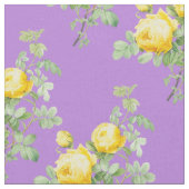 Vintag Gelbe Rosen Elegantes Muster Stoff (Nahaufnahme)