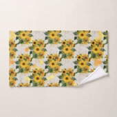 Vintag Gelbe Sonnenblume Bouquet Honeycomb Handtuch (Handtuch)