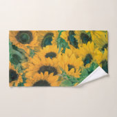 Vintag Gelbe Sonnenblumen| Handtuch - Set (Handtuch)