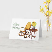 Vintag Gelbe Sonnenblumen Tafelstuhl Geburtstag Karte (Gelbe Blume)