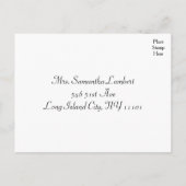 Vintag-Gelbe UAWG-Hochzeitsfeier Einladungspostkarte (Rückseite)