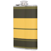 Vintag Gelbe und grüne Streifen Flachmann (Links)