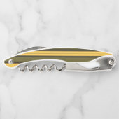 Vintag Gelbe und grüne Streifen Kellnermesser (Rückseite)