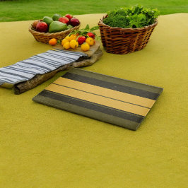 Vintag Gelbe und grüne Streifen Schneidebrett