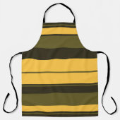 Vintag Gelbe und grüne Streifen Schürze (Vorderseite)
