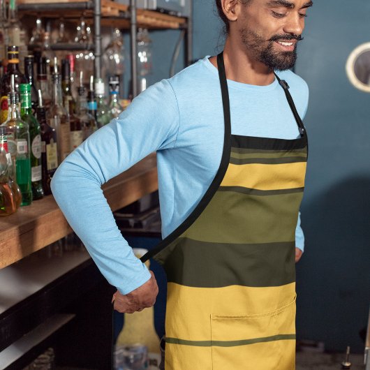 Vintag Gelbe und grüne Streifen Schürze