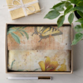 Vintag-Gelber Schmetterling Seidenpapier (Geschenk)