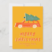 Vintag Gelber Truck Tree Weihnachten Foto (Vorderseite)