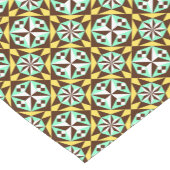 Vintag-gelbes blaubraunes Barcelona-Muster Kurzer Tischläufer (Ecke)