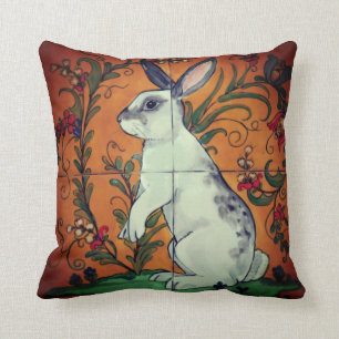 Vintag Gelbes Goldhengst Kaninchen-Blumenstrauß Kissen