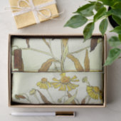 Vintag-Gelbes Helenium-Blockdruck Seidenpapier (Geschenk)