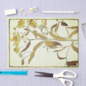 Vintag-Gelbes Helenium-Blockdruck Seidenpapier (Handwerk)