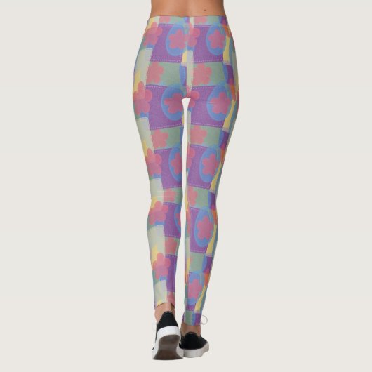 Vintag-Gelbes Pattern Leggings (Rückseite)