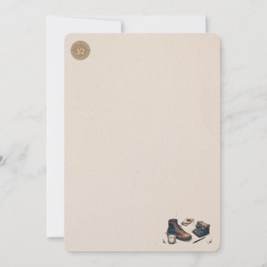 Vintag Gent Trauzeuge Request Card Einladung (Rückseite)