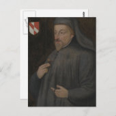 Vintag Geoffrey Chaucer Portrait Painting Postkarte (Vorne/Hinten)